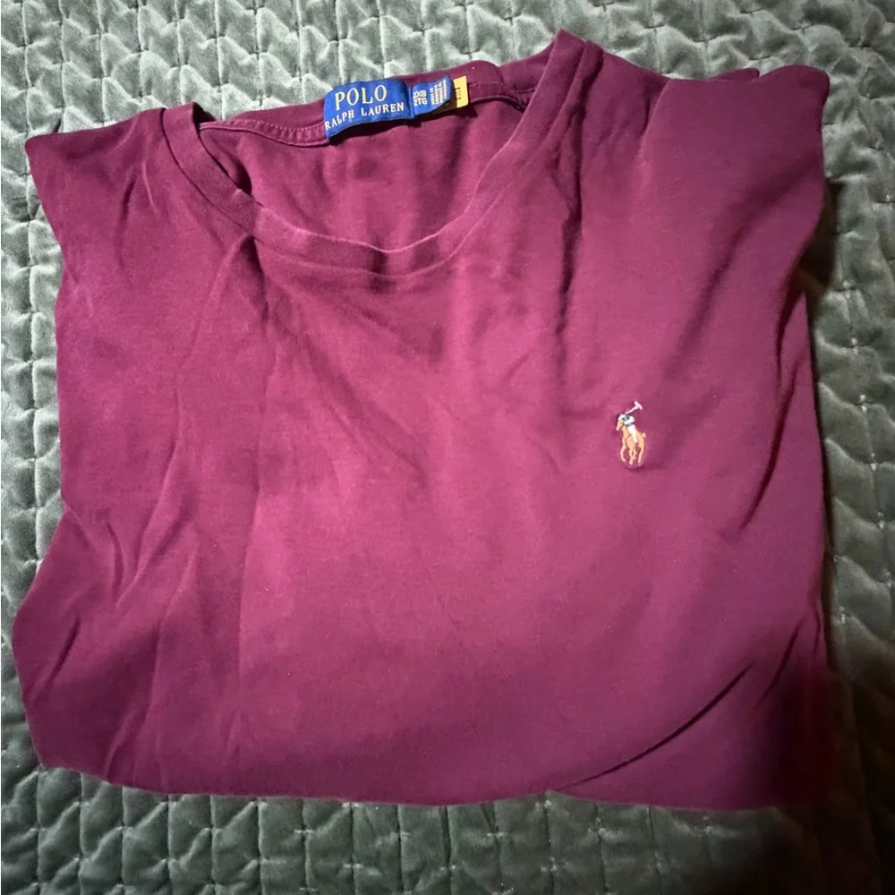 Polo Ralph‎ Lauren maroon burgundy long sleeve t shirt size 2XB